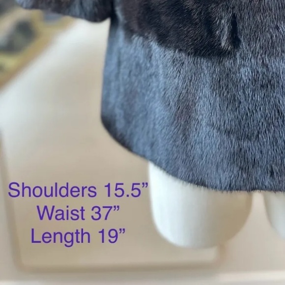 Black short mink fur coat - Picture 11 of 11